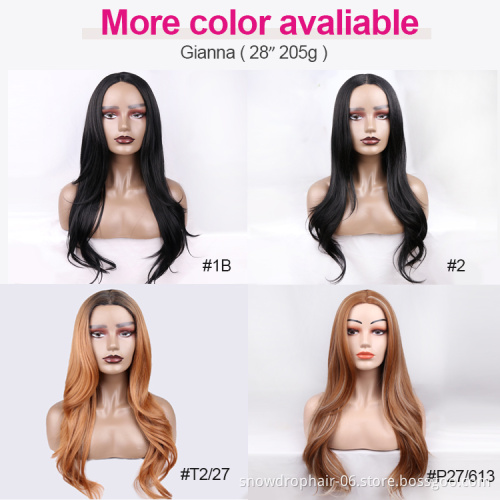 High Quality  Heat Resistant Custom Synthetic Wigs For Drag Queen Long Colorful Lace Front Wig Wave Wigs
